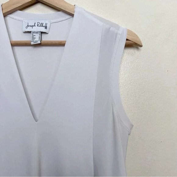 Joseph Ribkoff Womens 8  Casual Asymmetrical Hem V-neck Pullover In White - Picture 7 of 14